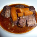 Boeuf bourguignon fine dinner in burgundy